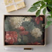 Antiek Rood & Cream Bloemen Decoupage Tissuepapier (Geschenk)