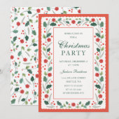 Antiek rood frame feestdagenkaart (Voorkant / Achterkant)