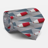 Antiek rood wit en groen visboer / aas stropdas (Opgerold)