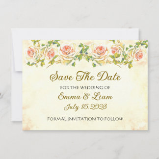 Antiek Roos - 4,5 x 6,25 Wedding Save The Date