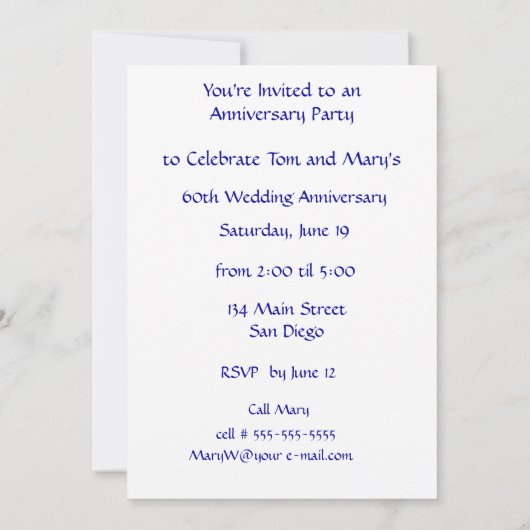 Antiek Roos 60e Jubileum Kaart (Achterkant)