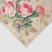 Antiek Roos Decoupage & Tissue Papier Roze & Cream (Detail)