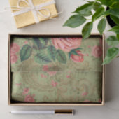 Antiek Roos Decoupage & Tissue Papier Roze & Sage (Geschenk)