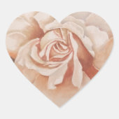 ANTIEK ROOS HART STICKER (Voorkant)