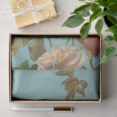 Antiek Roos Turquoise Roze Retro Artwork Tissuepapier (Geschenk)