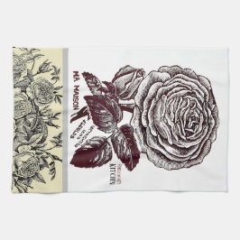 Antiek Roos - Uw keuze voor tekst Theedoek