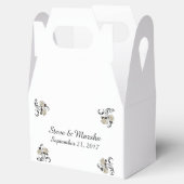 Antiek Roos Vierbox Bedankdoosjes (Geopend)