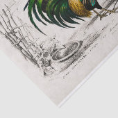  Antiek Rooster Bird Decoupage Tissuepapier (Detail)