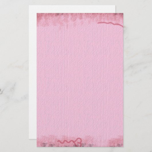 Antiek Roze Briefpapier (Voorkant / Achterkant)