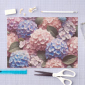 Antiek Roze Paarse Hydrangea Decoupage Tissue Tissuepapier (Craft)