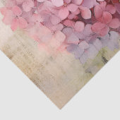 Antiek Roze Paarse Hydrangea Ephemera Decoupage Tissuepapier (Detail)