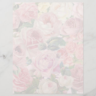 Antiek Roze Rozen voor de tuin Papier