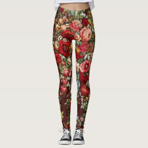 Antiek Rozen Bloem  Tuin Classic Design Leggings