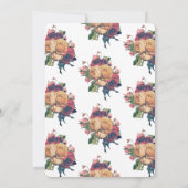 Antiek Rozen Bohemian Wedding Uitnodiging (Achterkant)