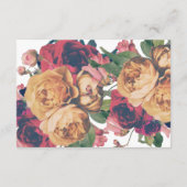 Antiek Rozen Botanische Fete Wedding RSVP-kaart RSVP Kaartje (Achterkant)