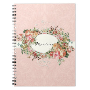  Antiek Rozen Floral Bouquet Moderne Swirls Notitieboek