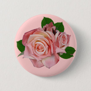 Antiek Rozen Ronde Button 5,7 Cm