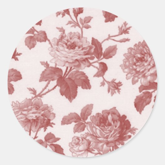 Antiek Rozen Ronde Sticker (Voorkant)