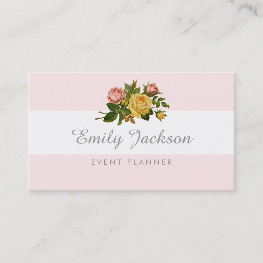 Antiek Rozen Visitekaartje (Voorkant)