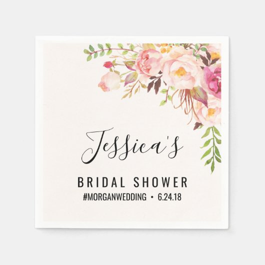 Antiek Rozen Vrijgezellenfeesten servetten (Voorkant)