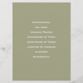 Antiek Rozen Waterverf Rozen Ceremonie Programma (Achterkant)