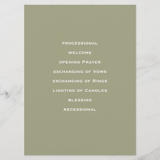 Antiek Rozen Waterverf Rozen Ceremonie Programma (Achterkant)