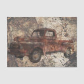 Antiek Rustic Old Truck Tissuepapier (Voorkant)