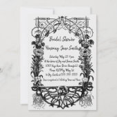 Antiek rustieke monochrome bloem kaart (Voorkant)