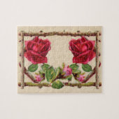 Antiek Rustige Rozen  ventilator Legpuzzel (Horizontaal)