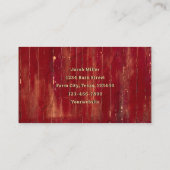 Antiek Rustige textuur Schets Kunst Rood Barn Visitekaartje (Achterkant)