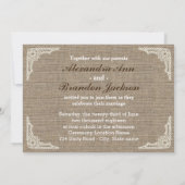 Antiek Rustisch Land Burlap Lace Kaart (Achterkant)