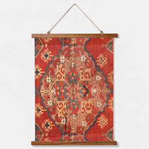 Antiek  Rusty Rood Turks Kilim Tapijtmuur Hangend Wandkleed