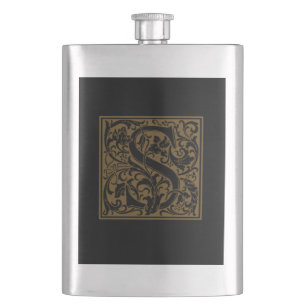 Antiek S-monogram Heupfles