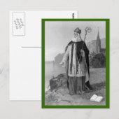 Antiek Saint Patrick, de slangen en de bijbel Briefkaart (Voorkant / Achterkant)