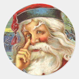 Antiek Santa Kerst stickers