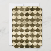 Antiek Scallop vergulde bruiloft Kaart (Achterkant)