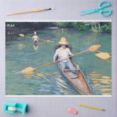  Antiek Scène Man Roeiboot Tissuepapier (Craft)