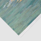 Antiek Scène Man Roeiboot Tissuepapier (Detail)