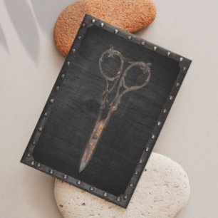 Antiek schaar Hair Stylist Barber Salon  Visitekaartje