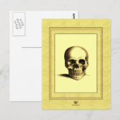Antiek schedel briefkaart (Voorkant / Achterkant)