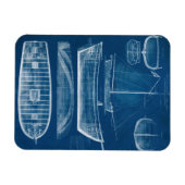 Antiek scheepsblauwdruk II Magneet (Horizontaal)
