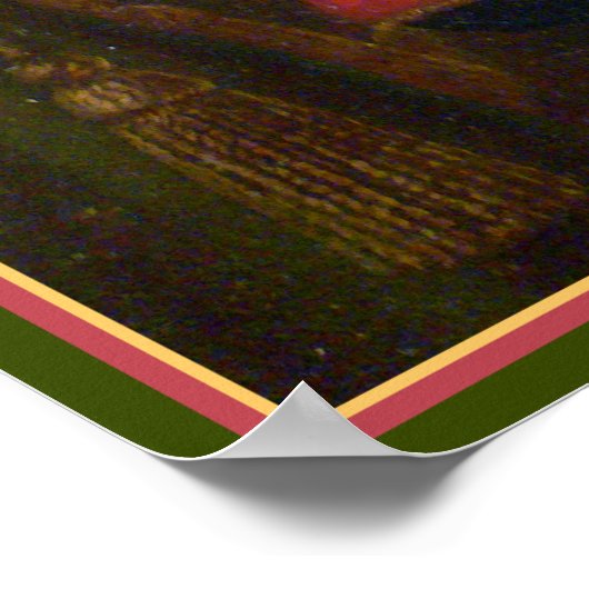 Antiek schilderen - Maltezen met een pijlstaart Poster (Hoek)