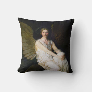 Antiek schilderij van engel door Abbott Handerson Kussen