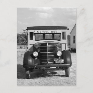Antiek School Bus, Greensboro, Georgia, 1941 Briefkaart