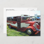 Antiek schoolbus briefkaart (Voorkant / Achterkant)