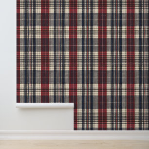 Antiek Schotse tartan Behang