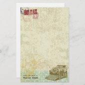 Antiek schrijfmachine  Ephemera Collage Briefpapier (Voorkant / Achterkant)