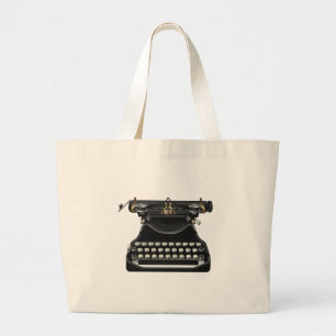 Antiek schrijfmachine grote tote bag
