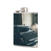  Antiek schrijfmachine Heupfles (Links)