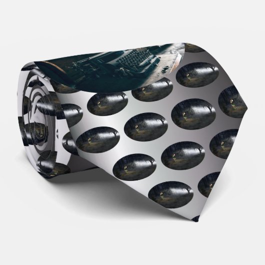  Antiek schrijfmachine Stropdas (Opgerold)